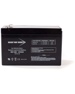 Bright Way Group BW 1280 F1  Sealed Lead Acid Battery F1 Terminals 12V 8AH