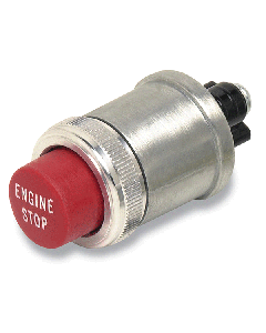 Cole Hersee 90048 Push Button Momentary Switch SPST 35A 12VDC , Engine Stop Red