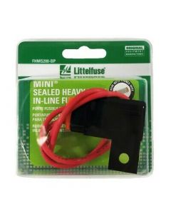 Littelfuse FHMS200 Sealed Heavy Duty In-Line MINI Fuse Holder, 8" Leads, 12 GA Red GXL Wire
