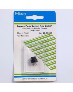 Philmore 30-14420  Sq Key Push Button Switch SPST .01A @30VDC (ON)-OFF