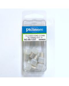 Philmore 65-1237 Nylon Insulated Close End Connectors 18-10 AWG 6pk