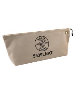 Klein 5539LNAT Large Consumable Zipper Bag Tan