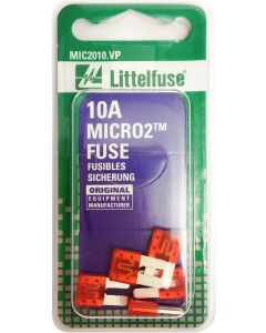 Littelfuse MIC2010.VP Fuse MICRO2 Blade 32V 10A 5PC Card