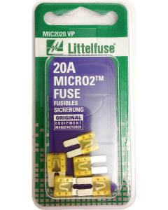 Littelfuse MIC2020.VP Fuse MICRO 2 Blade 32V 20A 5 PC Card