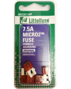 Littelfuse MIC207.5VP Fuse MICRO2 Blade 32V 7.5A 5PC Card
