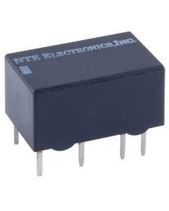 NTE R72-11D1-12, Subminiature PC Board Mount Relay, 12 VDC DPDT, 1A