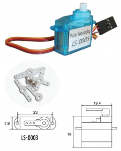 OSEPP LS-0003 SERVO - Plastic Gear Analog (small)