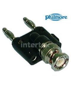 Philmore 2380 BNC Male to Dual Banana Plug Adaptor