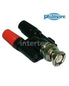 Philmore 2390 Dual Binding Posts to BNC Male Adapter