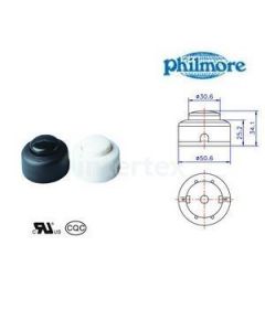 Philmore 30-10198, Cord Mount Push Button Switch,Screw Term, 2A-125VAC