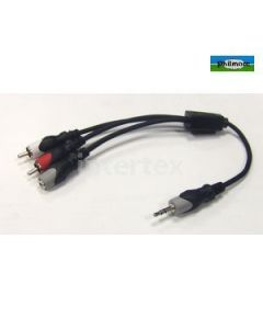 Philmore 44-322 Audio Adapter 3.5mm ST Male to 2 RCA Male-3.5mm ST(F)