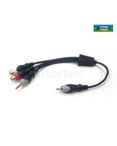 Philmore 44-341 Audio Adapter RCA Male To Two RCA Female-3.5mm ST Male