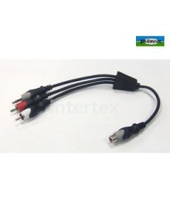 Philmore 44-343 Audio Adapter RCA Female To Two RCA Male-3.5mm ST Male