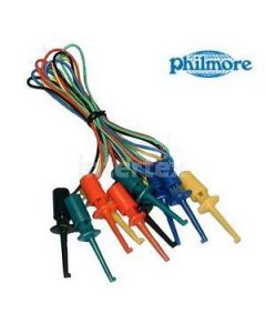 Philmore 500 IC Test Lead Set, 5 Colors, 16" w/ Mini Hook-on Prods