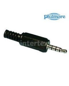 Philmore 70-047, Mini In-Line Male Phone Plug, 3.5mm, 4 Conductor