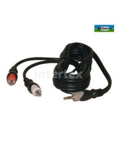 Philmore CA33 Y Adapter 3.5mm Stereo Male To Two RCA Male, 6ft