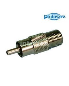Philmore FC69, F-Female to RCA Male, Nickel Plated
