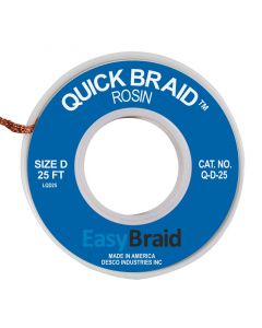 Easy Braid  Q-D-25 Quick Braid Solder Wick 0.100" W X 25' L Blue