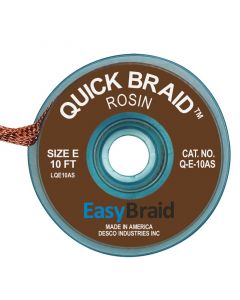 Easy Braid  Q-E-10AS Quick Braid Solder Wick 0.125" W X 10'  Brown