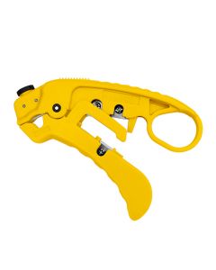 Simply 45 S45-S01YL Adjustable Cat7a/6a/6/5e UTP/STP Stripper - Yellow - 1Ea/Blister