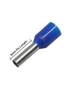SIWF022-C  14AWG (8mm Pin) Insulated Ferrules - Blue 100 Pack
