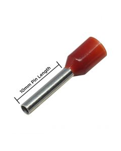 SIWF024-C  16AWG (10mm Pin) Insulated Ferrules - Red 100 Pack