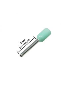 SIWF027-C  22 & 24 AWG (8mm Pin) Insulated Ferrules - Turquoise 100 Pack