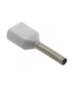 TIWF012-C  2x20 AWG (8mm Pin) Twin Wire Ferrules - White 100 Pack