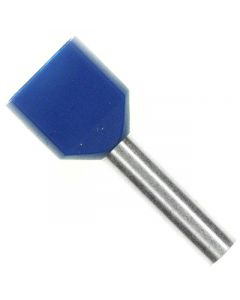 TIWF083-C  2x14 AWG (13mm Pin) Twin Wire Ferrules - Blue 100 Pack