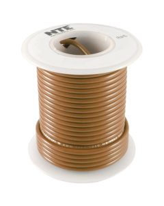 NTE WH616-01-25 Brown 16 AWG Stranded Hook-Up Wire 25FT UL1015 600V