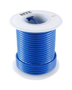 NTE  WHS22-06-100 Blue 22AWG Solid Hook-Up Wire 100Ft  UL1007 300V