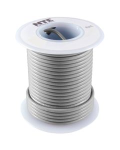 NTE  WH18-08-100 Grey 18AWG Stranded Hook-Up Wire 100Ft  UL1007 300V