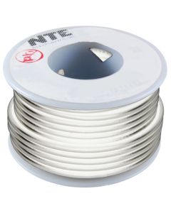 NTE WH616-09-100 White 16 AWG Stranded Hook-Up Wire 100FT UL1015 600V