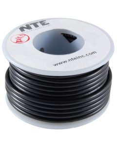 NTE  WHS24-00-25 Black 24AWG Solid Hook-Up Wire 25Ft  UL1007 300V