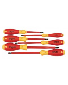 Wiha 32092 6Pc Insulated Slotted 9/64, 3/16, 1/4",Phillips Set #1,2,3 