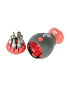 Wiha 38047 Stubby 6 In 1 Set with Security Torx Bits Ts8 - Ts30