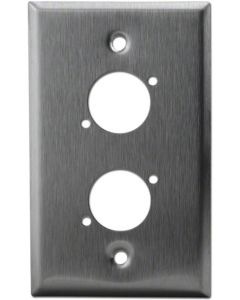 Pan Pacific WP-X-2 Stainless Wall Plate XLR Dual Port Single Gang