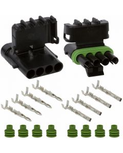 Weather Pack  4  Way Sealed Connector Assembly Kit for 20-18 AWG
