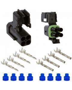 Weather Pack  4  Way Sealed Connector Assembly Kit for 12-10 AWG