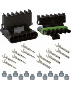 Weather Pack  6  Way Sealed Connector Assembly Kit for 16-14 AWG