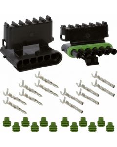 Weather Pack  6  Way Sealed Connector Assembly Kit for 20-18 AWG