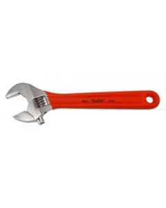 Xcelite 48CG  8" Chrome Adjustable Wrench with Red Cushion Grip Handle