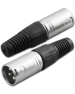 Pan Pacific XCM-3S 3 Pin XLR Mic Connector Male with Strain Relief Tin Shell