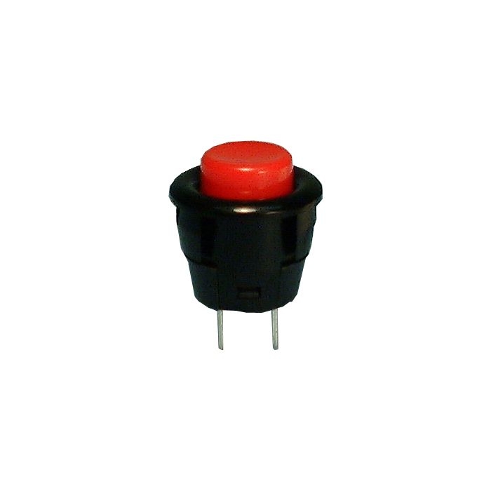 Philmore 30-2295 Round SnapIn Push Button Switch,SPST 3A,(ON)-OFF, Red