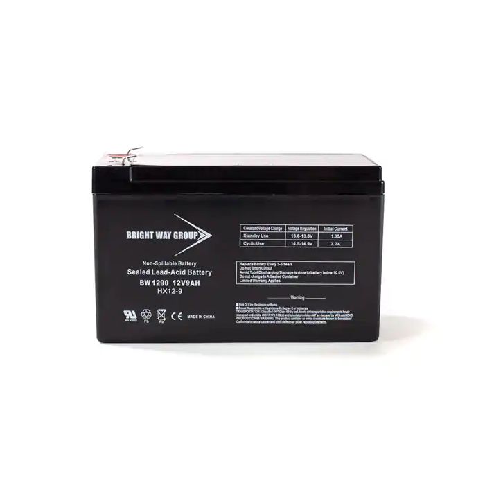 Bright Way Group BW 1290 F1 Sealed Lead Acid Battery F1 Terminals 12V 9AH