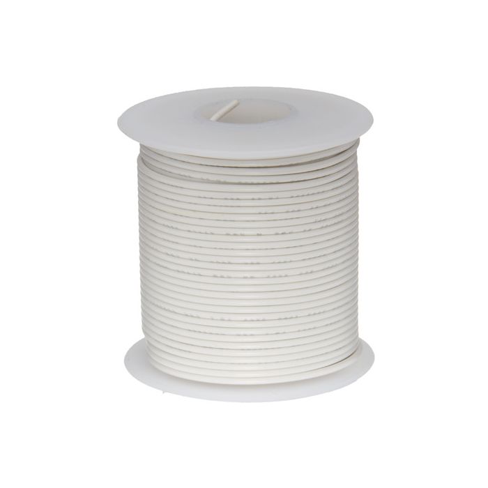 Philmore LKG 78-12249 White 22 AWG Solid Hook-Up Wire 100Ft UL1007