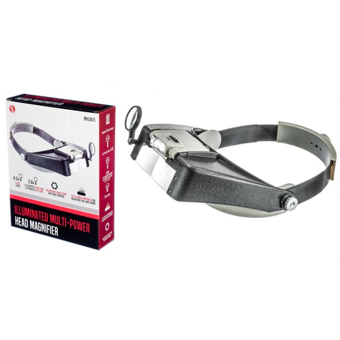 Pro. Illuminated Multi Power Head Magnifier 1.5x-10.5x